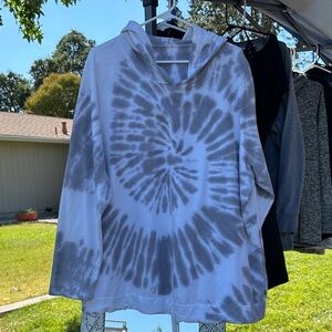 Livi Active Gray Tie-Dye Hoodie